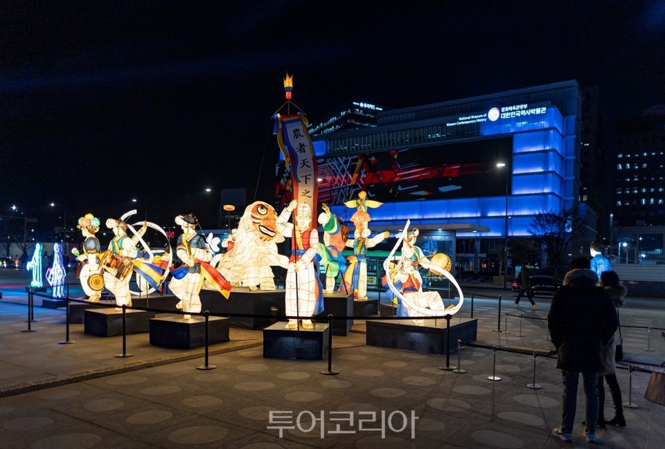 서울 빛초롱에 새롭게 추가된 풍물놀이 등(燈)